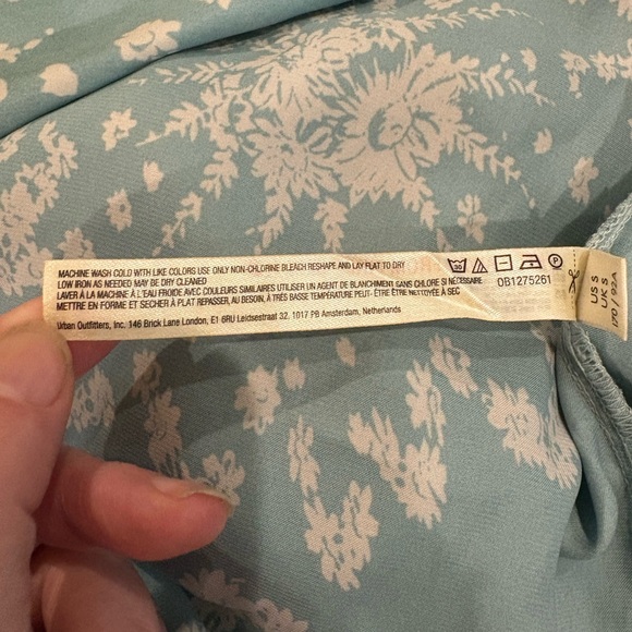 Free People Intimately kimono pajama top oversized XS S M greenish blue - Picture 6 of 9